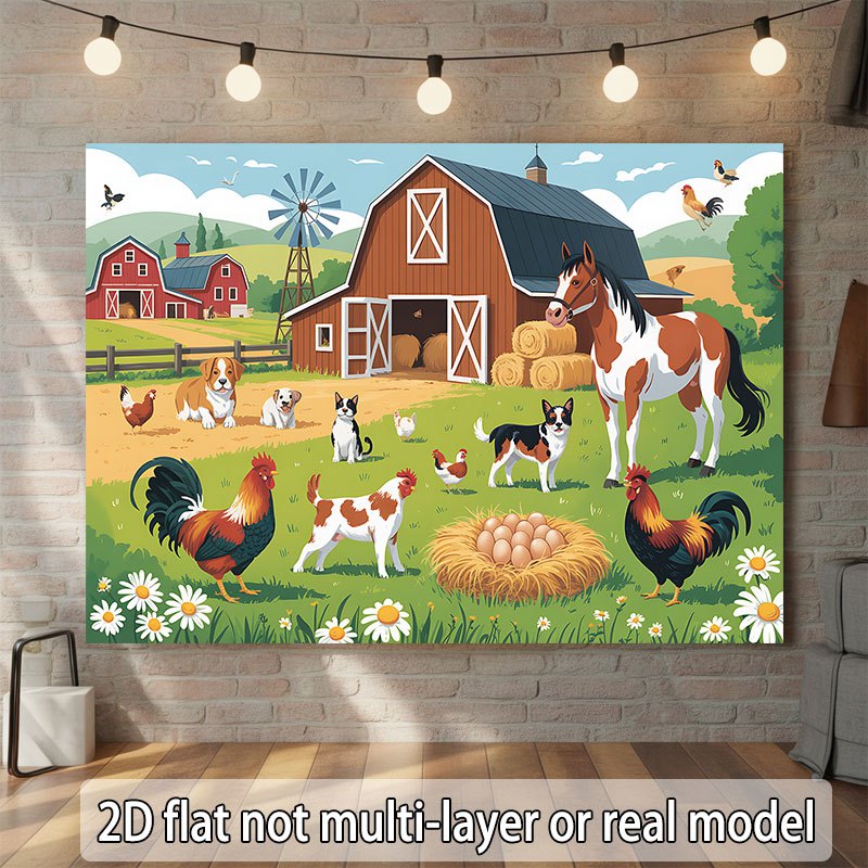 Agriculture Farming School - تصميم مسطح ثنائي الأبعاد، لافتة مكونة
