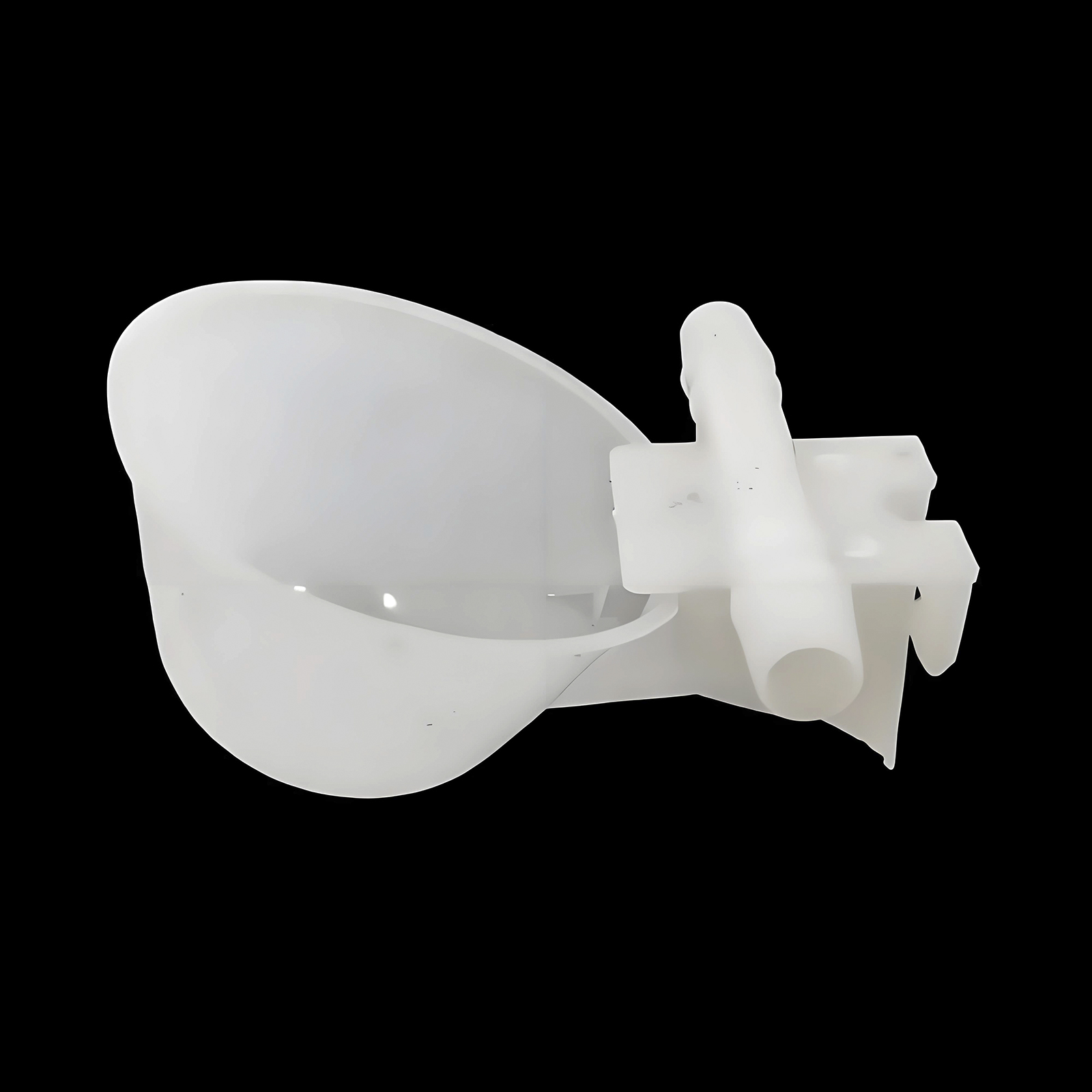 Veterinary Syringe Gun - 100 قطعة وعاء شرب الطيور البيضاء