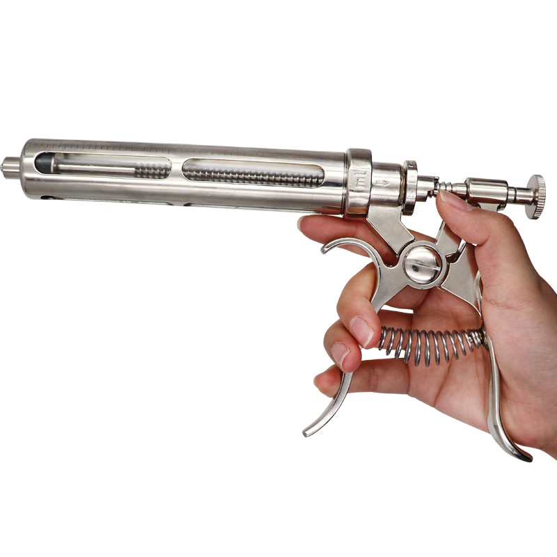 حقنة حيوانات بيطرية من الفولاذ - مراجعة Veterinary Syringe Gun وسعره