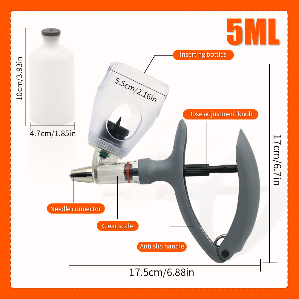 2/5 مللي حقنة أوتوماتيكية للدو - مراجعة Veterinary Syringe Gun وسعره