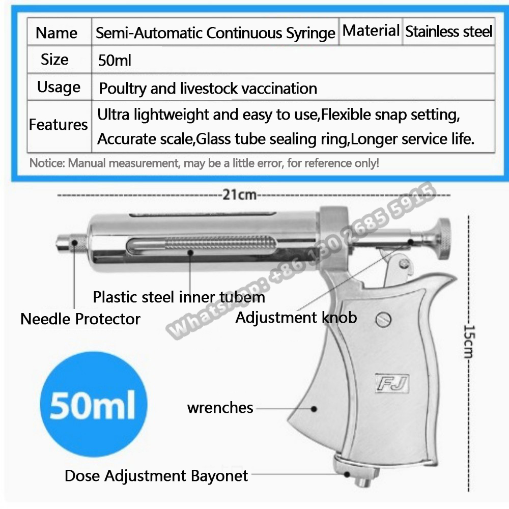 1 قطعة حقنة حقن مستمر للحيوانا - مراجعة Veterinary Syringe Gun وسعره