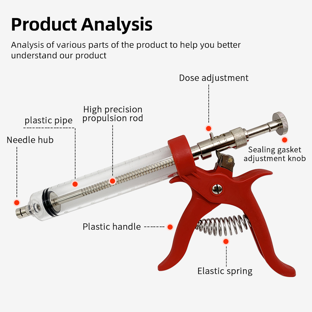1 قطعة الحيوان 50 مللي حقنة حق - مراجعة Veterinary Syringe Gun وسعره