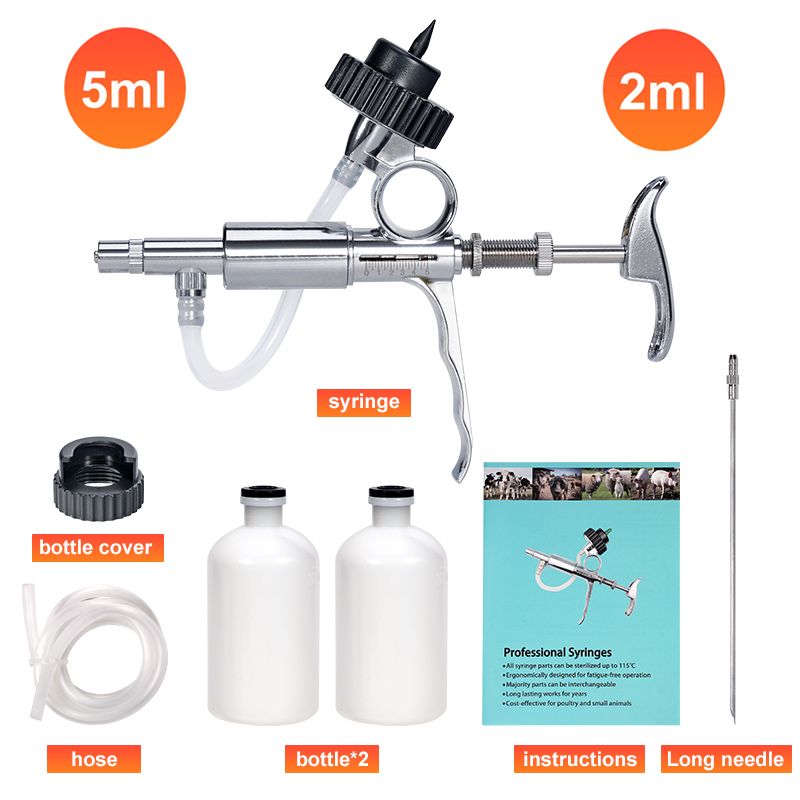 2 مللي/5 مللي حاقن الدواجن الت - مراجعة Veterinary Syringe Gun وسعره
